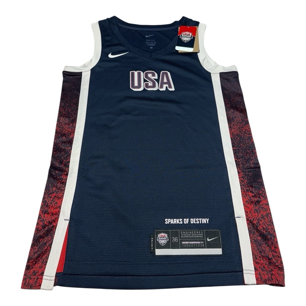 Nike Team USA Olympic Basketball Limited Jersey Mens Sz XS 36 Navy FV5520-451